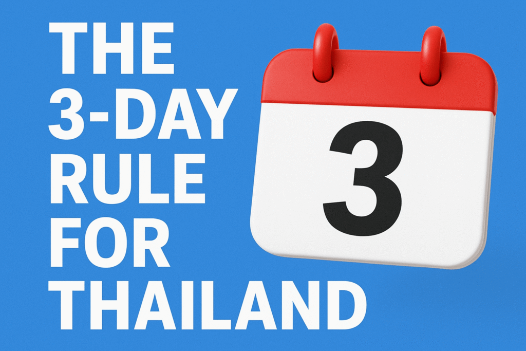 Thailand Digital Arrival Card TDAC The 3-Day Rule for thailand